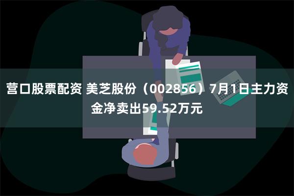 营口股票配资 美芝股份（002856）7月1日主力资金净卖出59.52万元