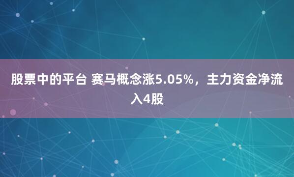 股票中的平台 赛马概念涨5.05%，主力资金净流入4股