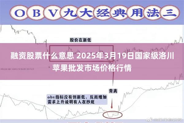 融资股票什么意思 2025年3月19日国家级洛川苹果批发市场价格行情